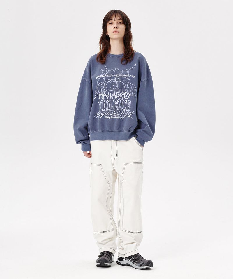 MULTI-LOGO PIGMENT SWEATSHIRT