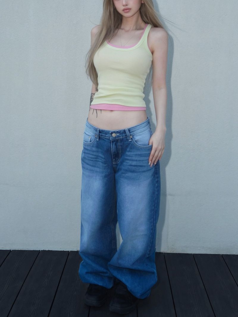 true hoop pink denim