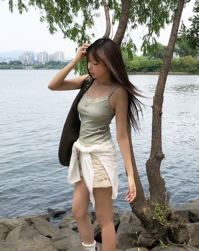Reason See-through Deep V-Neck Long Sleeve