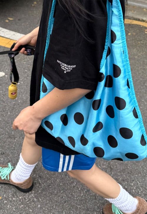 another language(アナザーランゲージ)の「aqua blue dot bag(Bags)」
