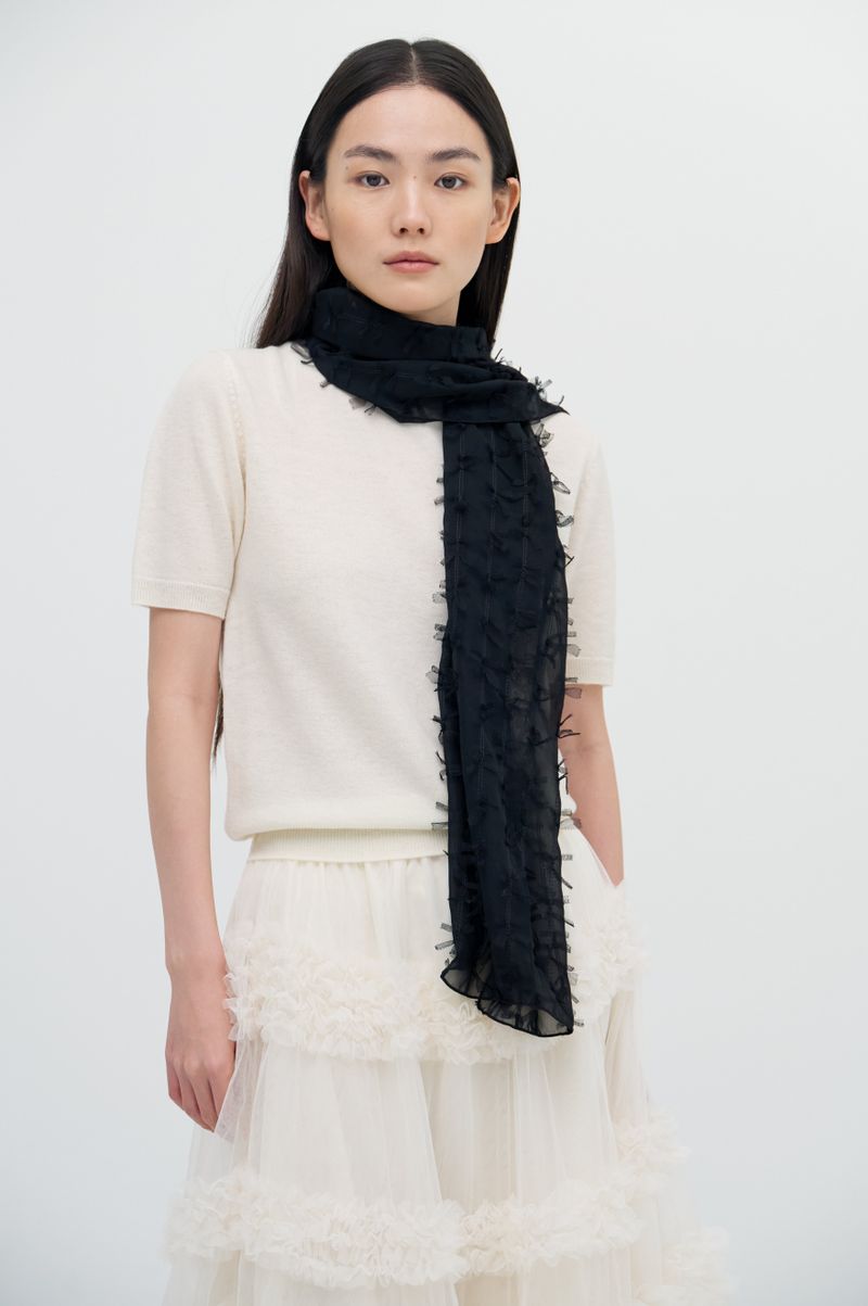 Tassel Ribbon Layer Scarf_2 colors
