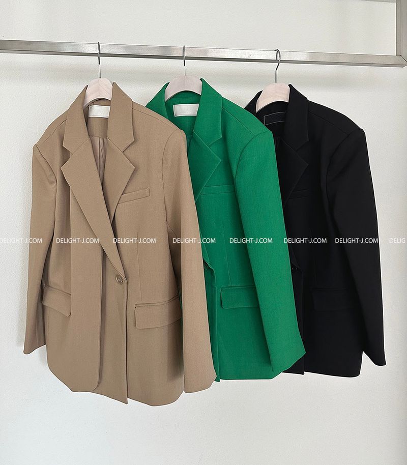double collar oversized fit blazer jacket