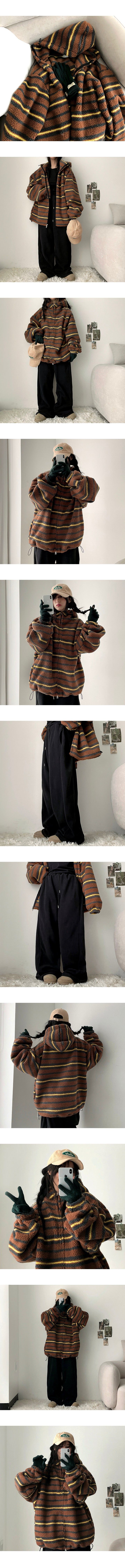 Chelsea string banding fleece wide pants