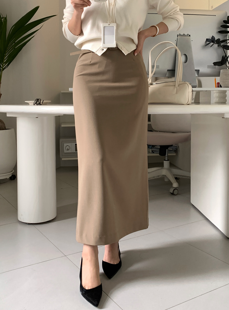 Setter Slit Belt Skirt / 4 colors
