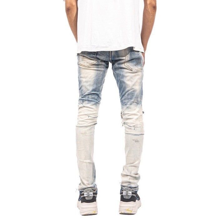 M1 Tri Biker Cream Stone - Celana Jeans