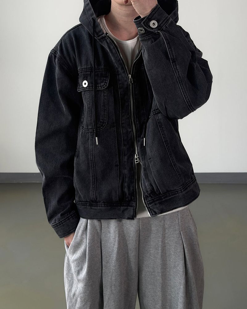 Carven Hooded Trucker Denim Jacket