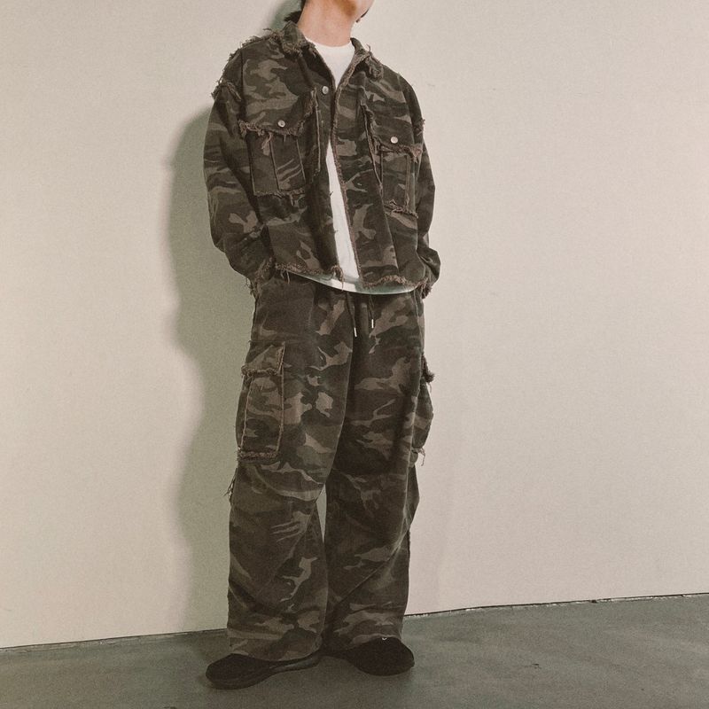 grunge camouflage jacket_khaki