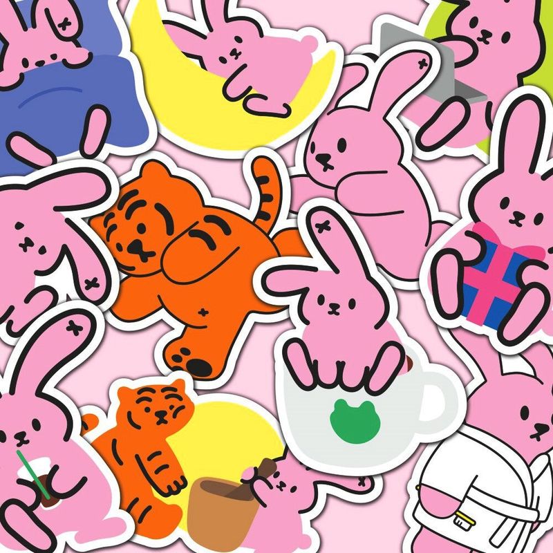 MUZIKTIGER(ムジークタイガー)の「TIGER 11PCS REMOVABLE STICKER 08(Smartphone Accessories)」