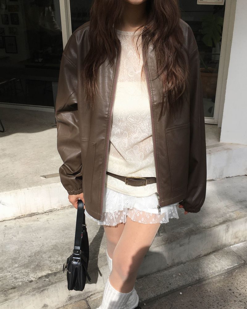 Classic leather jacket