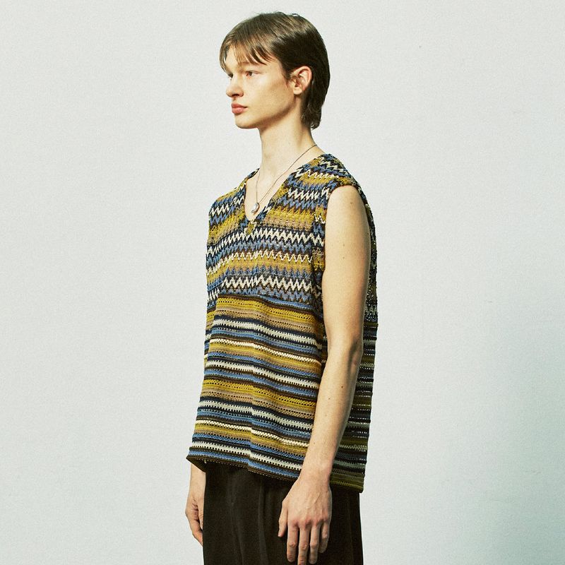 havana beach knit vest yellow
