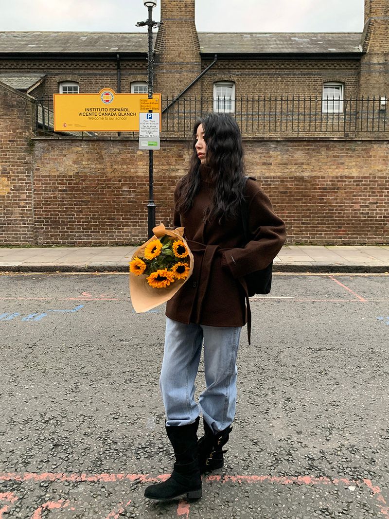 [MADE] reelfi high neck wool bouquet handmade coat