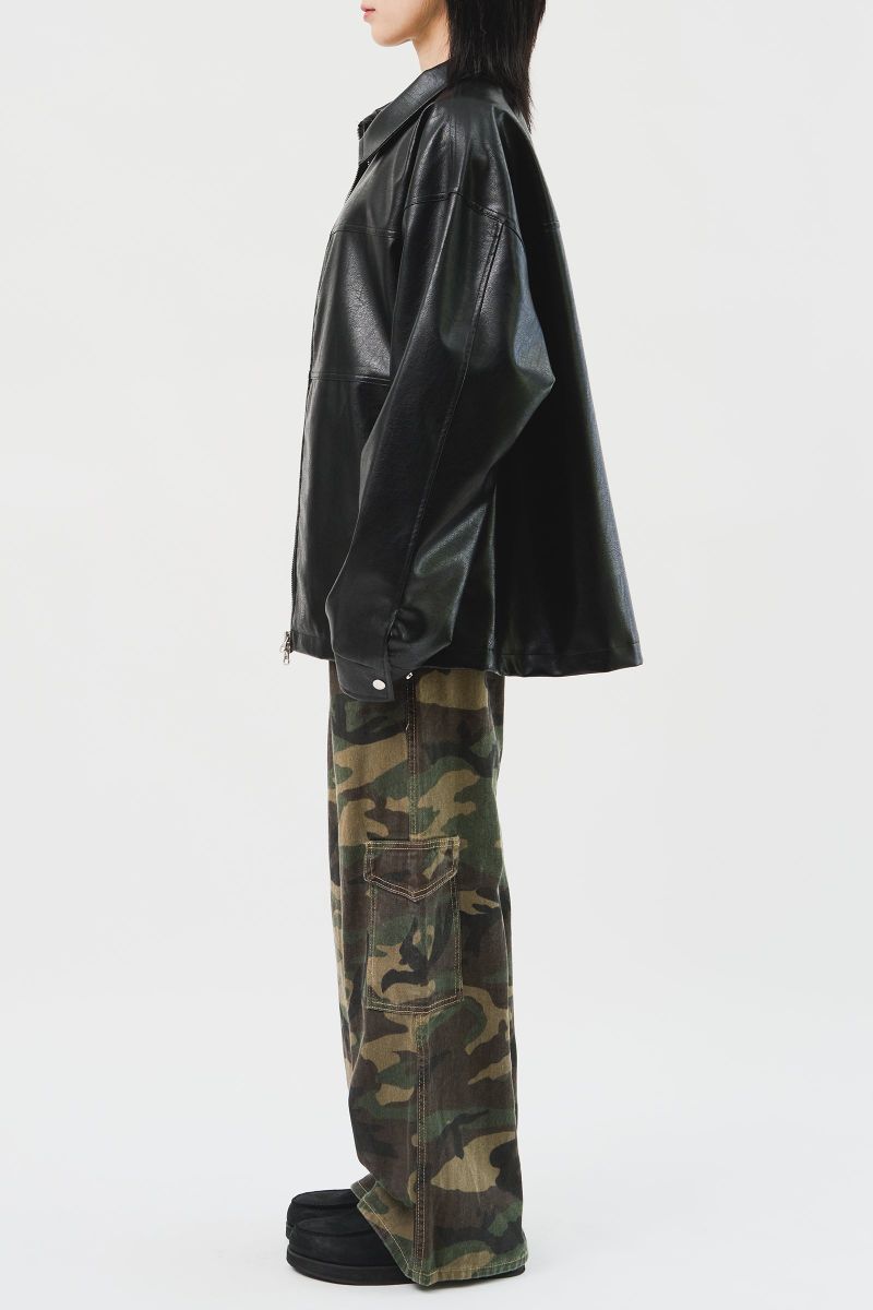 Sarto Oversized Leather Jacket