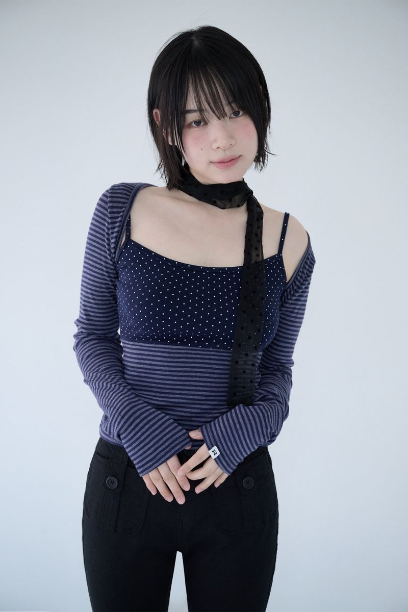 MIXED PATTERN CAMI & BOLERO SET NAVY