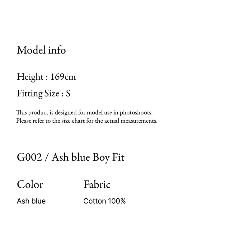 Ash blue boy fit - G002