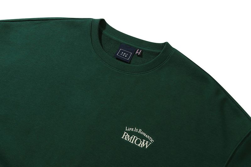 FLOWER RIBBON SWEAT SHIRT_GREEN