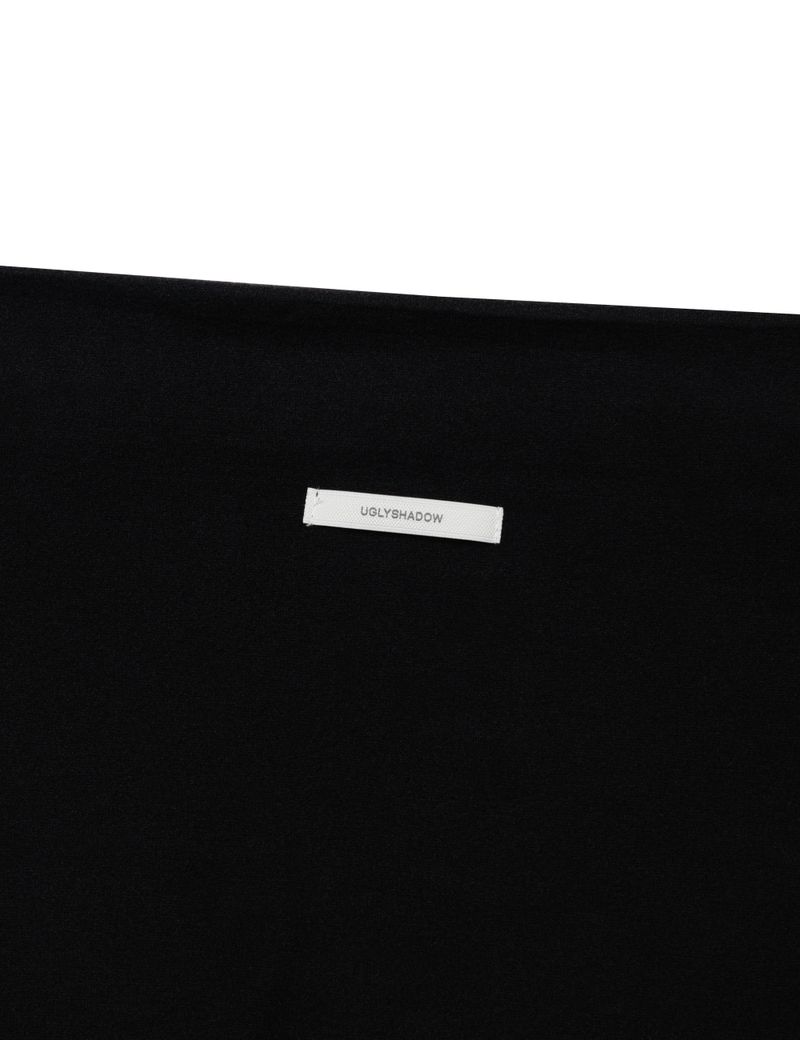 RUCHED BOAT LONG TEE(BLACK)