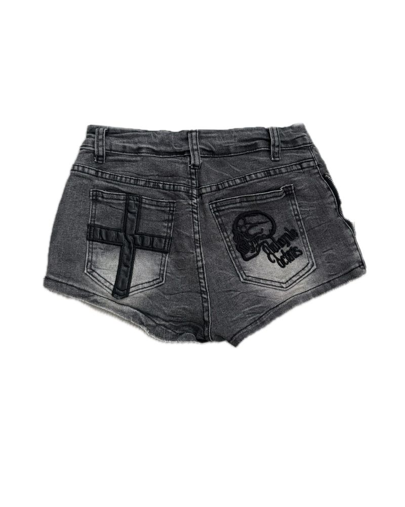 Skull Back Washed Shorts