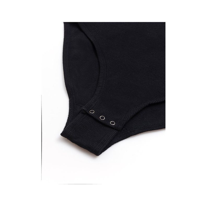 Holter-Ribbed Bodysuit(Black)