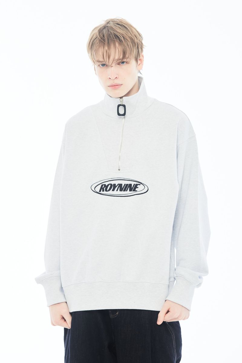 ROYNINE(ロイナイン)の「Melange Logo Half Zip-Up Sweatshirt(Tops)」