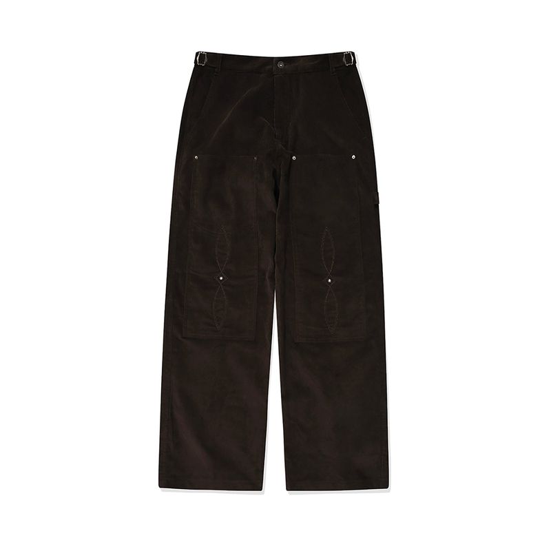 Corduroy carpenter pants / Dark brown