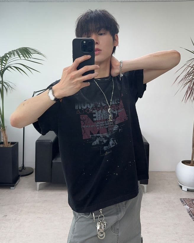 Howwood Vintage Splatter Short Sleeve Tee