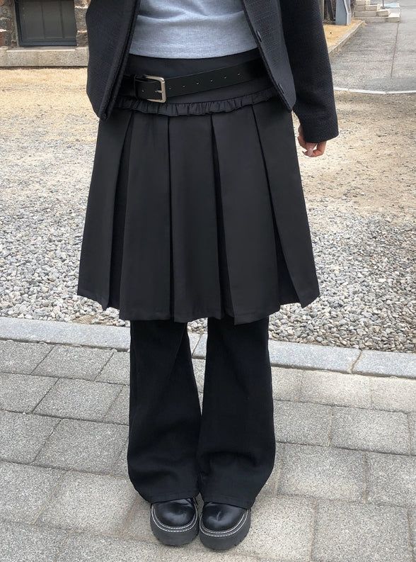 anyonemore（エニーワンモアー）の「Herin Frill Pleated Midi Skirt（Skirts）」