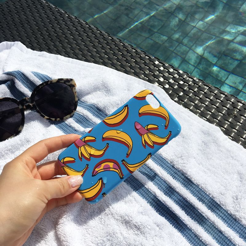 Pink Banana (iPhone) Glossy Hard Case