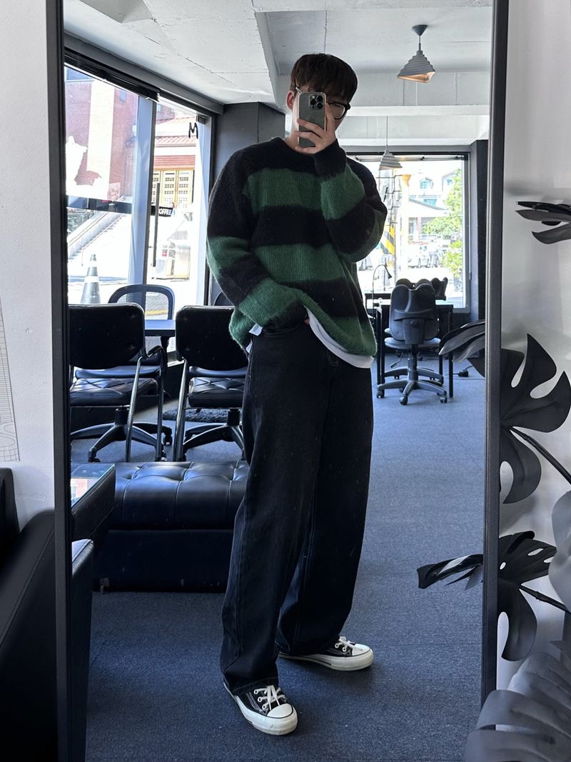 cander stripe loosefit knit