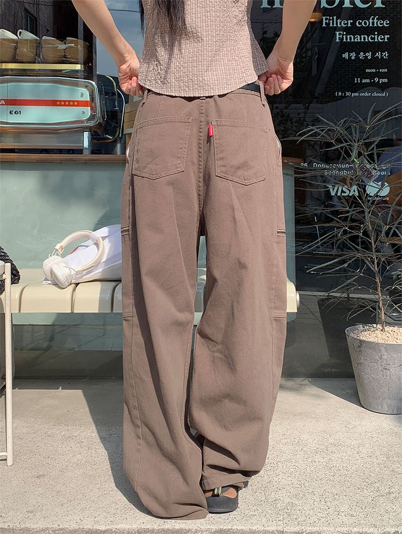 ZIPPER WIDE TROUSER PANTS (3C)