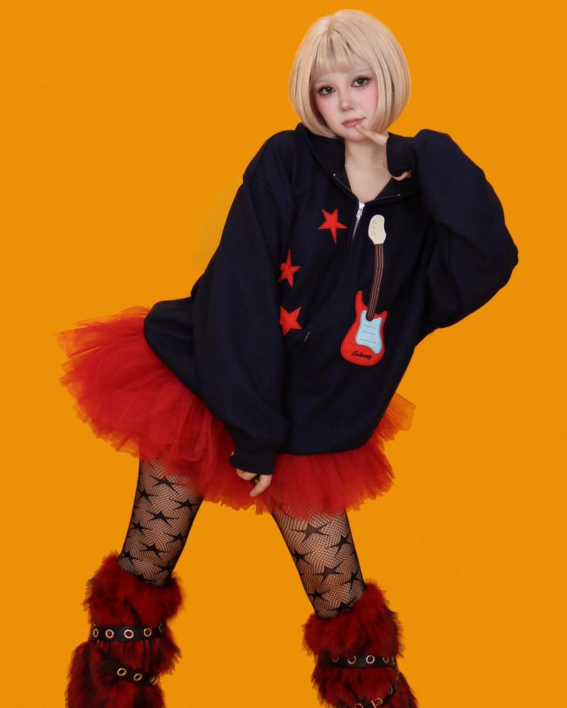 get-a guitar hood zip-up (2color)