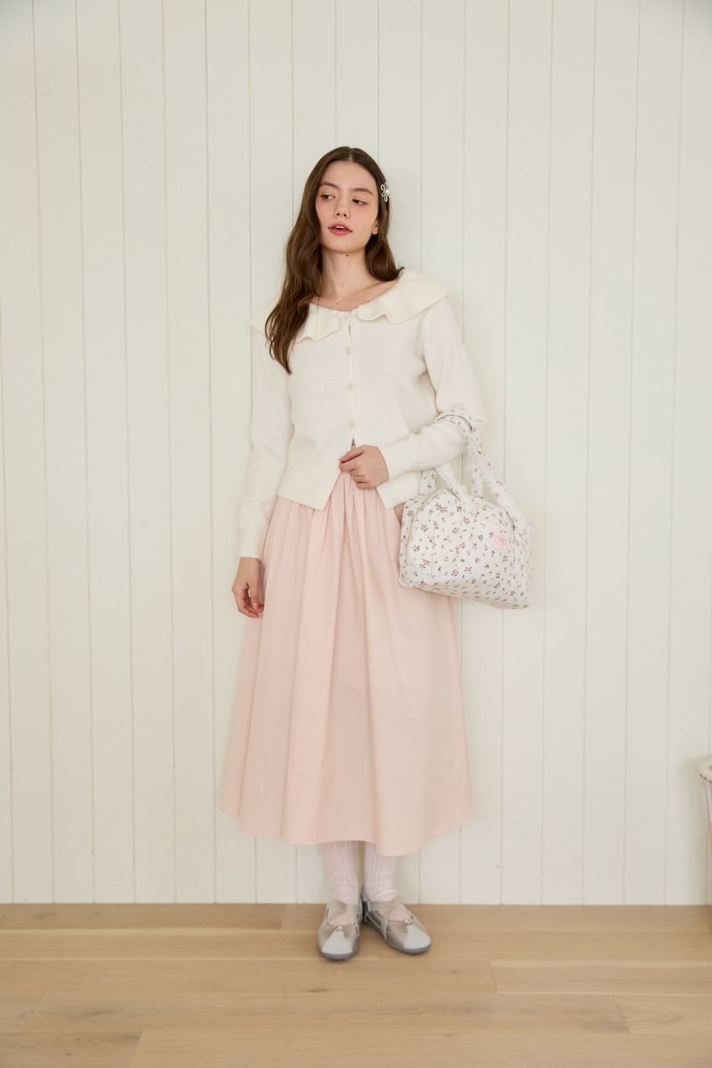 BLOOMING SHIRRING MAXI SKIRT