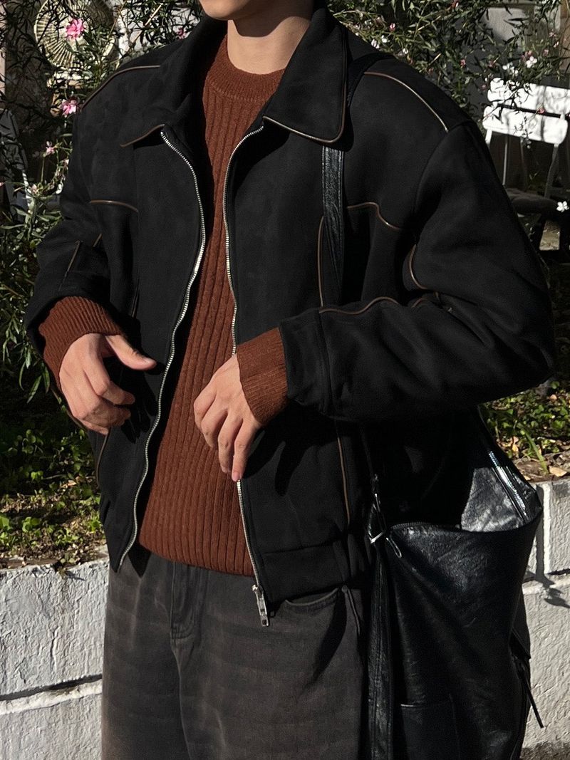 ESOO(イス)の「Velvety Suede Padded Jacket (2 Colors)(Jackets/Outerwear)」