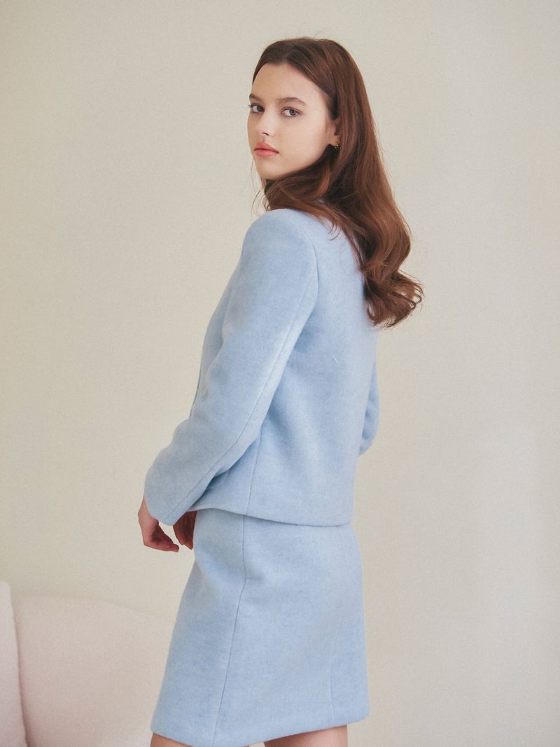 MARIE WOOL JACKET_SKY BLUE
