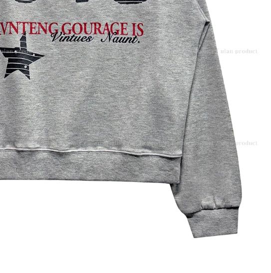 Benki Vintage One-Shoulder Sweatshirt