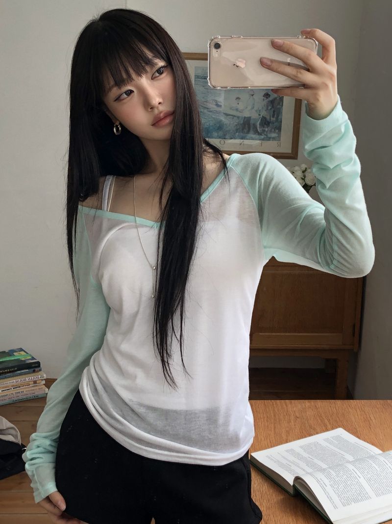 WONDER WONDER(ワンダーワンダー)の「ルーペンラグランロングスリーブTシャツ(トップス)」