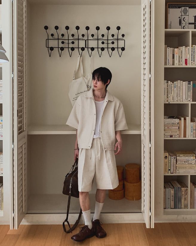 2PLAN（ツープラン）の「Bound Tweed Half Shirt Jacket Pants Set（Setup）」