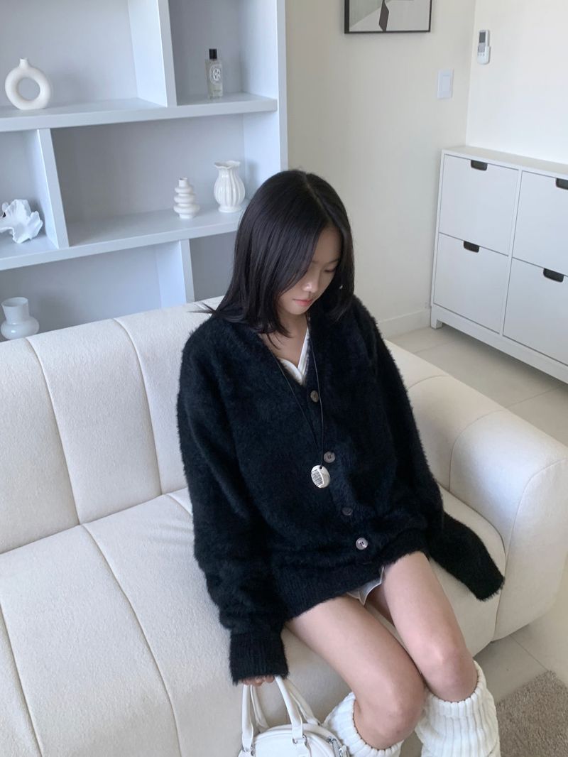 [UNISEX] Cloud Soft Angora Basic Cardigan(6color)