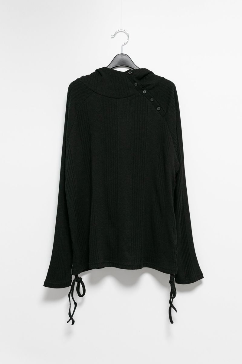 oblique button hood top(3colors)