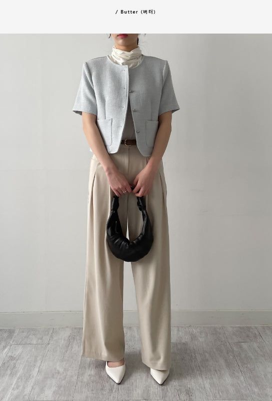 [Summer ver.] Launer Pocket Two-Tuck Wide Slacks