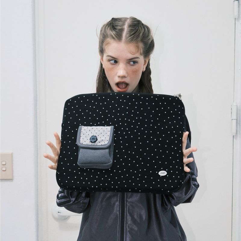 Star pocket notebook pouch_black