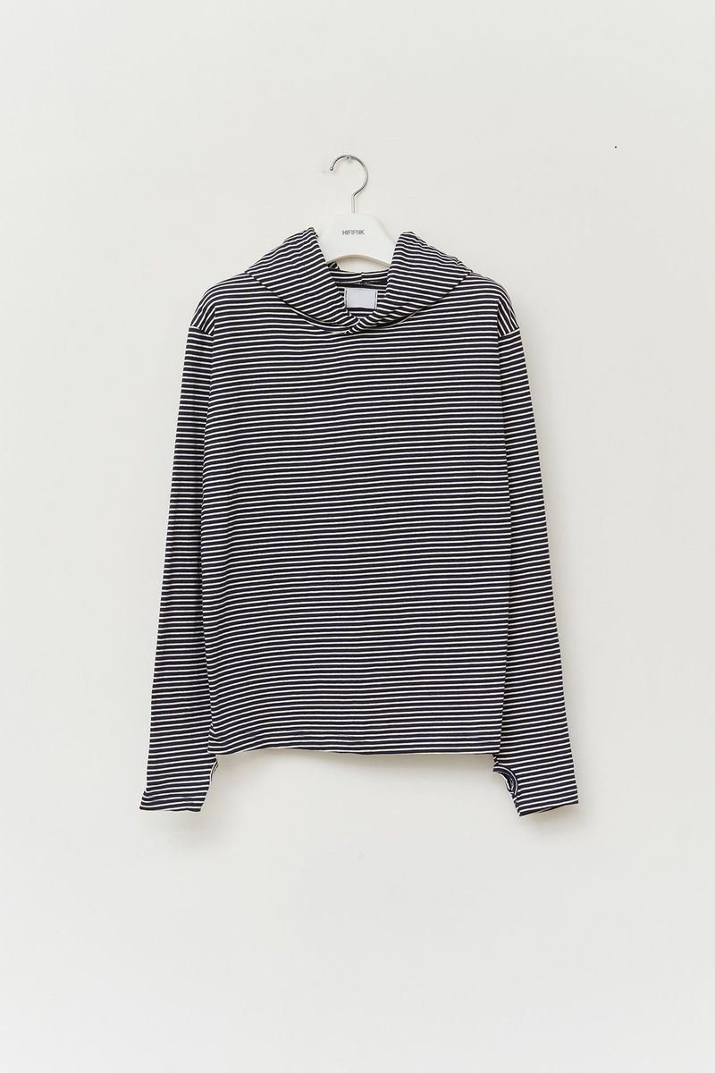 Yen Striped Hooded Top