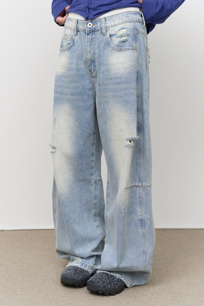 Brick Brushed Wide Denim