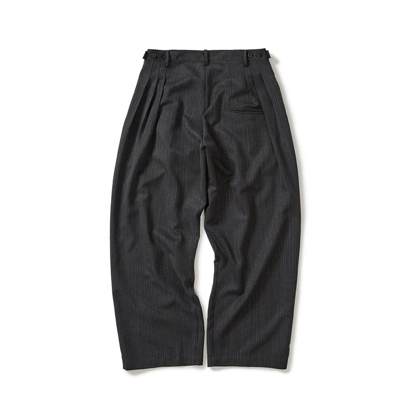 Herringbone pleat pants / Charcoal