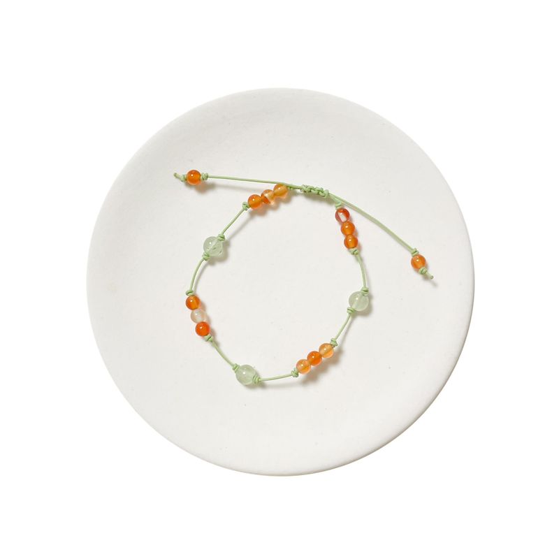Chinese trumpet creeper gemstone bracelet