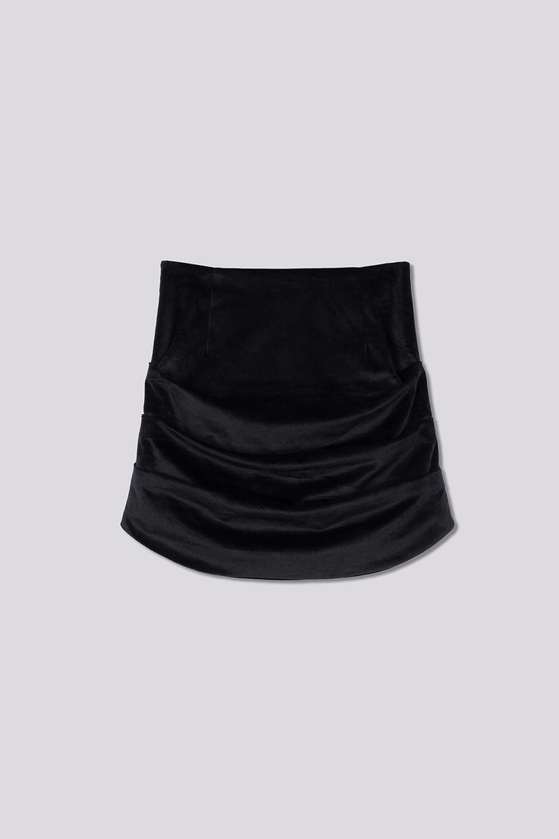 MOILLY(モイリー)の「Velvet Draping Skirt Black(Skirts)」
