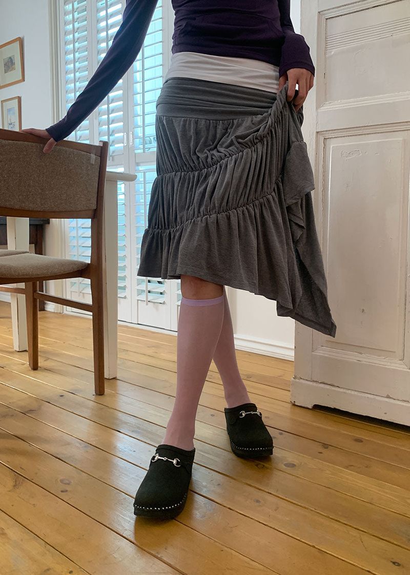 UNBAL WRINKLE SKIRT