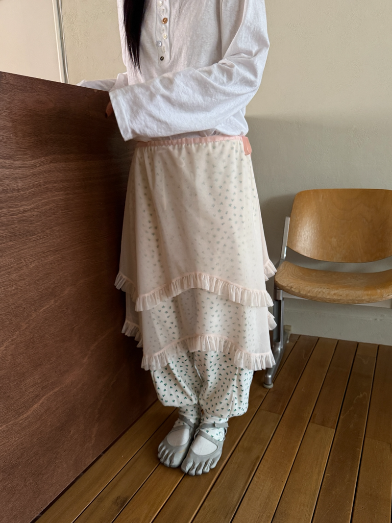 ♡MADE♡ floral leg warmer pants