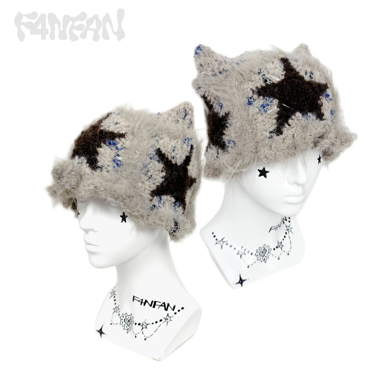 F4NFAN（ファンファン）の「ハンドメイドスターグラニースクエアキャットハット（帽子）」