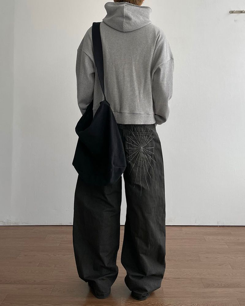 Compack Waffle High Neck Hood Zip-up