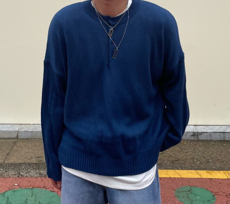 MOCA ROUND BUTTON KNIT(6COLOR)
